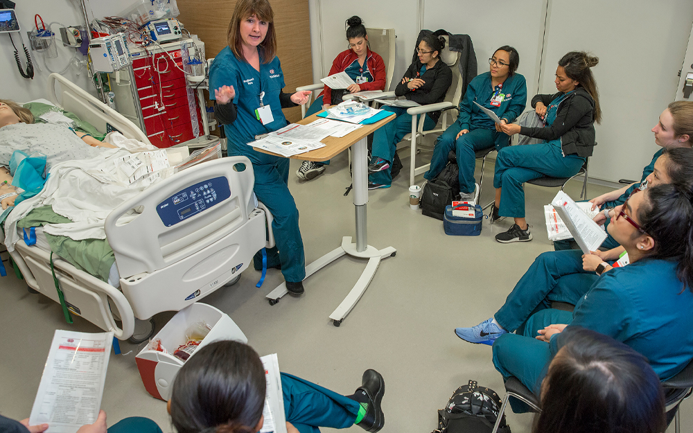 A group of nurses having a discussion