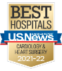 U.S. News and World Report Ranking Best Hospitals ranking 2021-2022 Cardiology & Heart Surgery