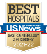 U.S. News and World Report Ranking Best Hospitals ranking 2021-22 Gastrointestinal Disorders
