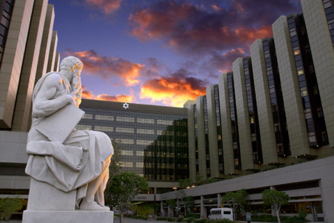 Moses statue on Cedars-Sinai Medical Center campus