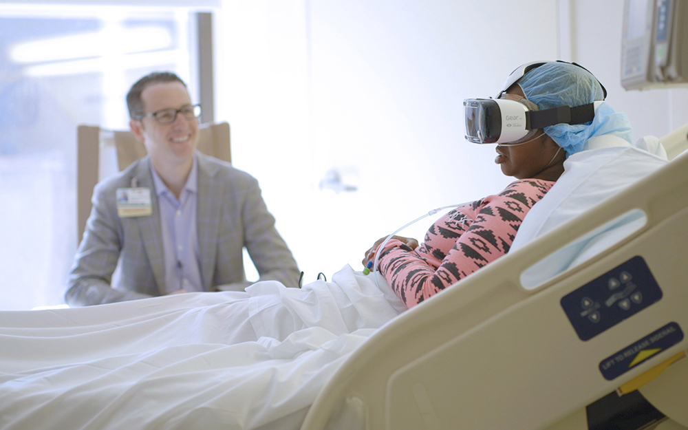 Cedars-Sinai Dr. Brennan Spiegel using virtual reality in patient treatment