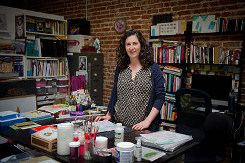 Michelle Constantine in her studio.