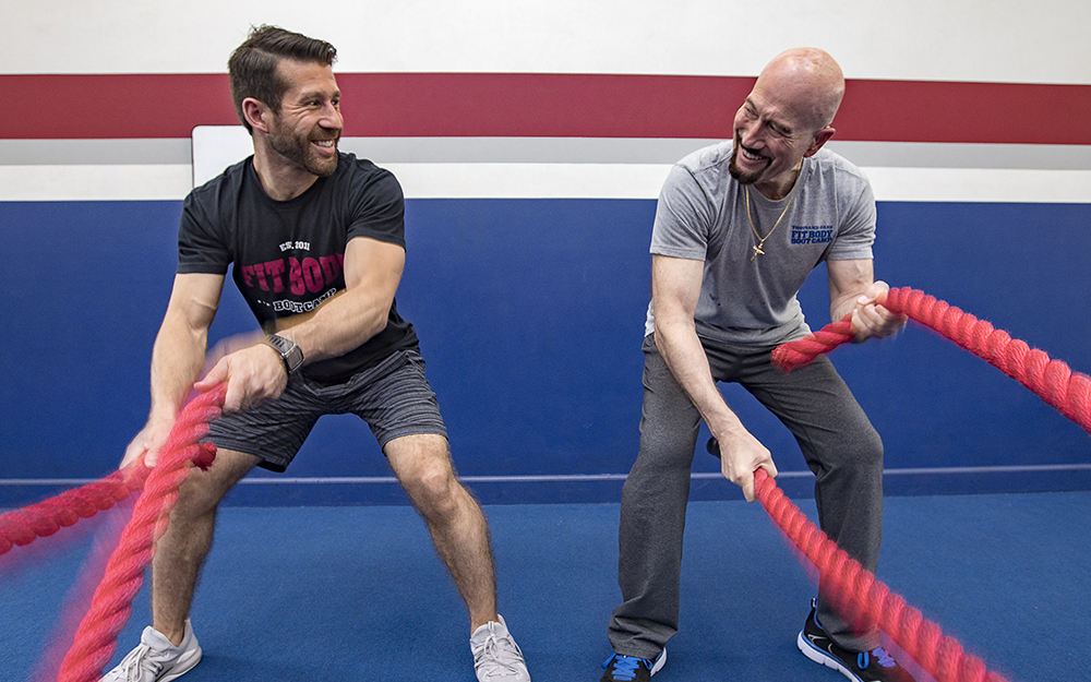 Albert Parisi working out.