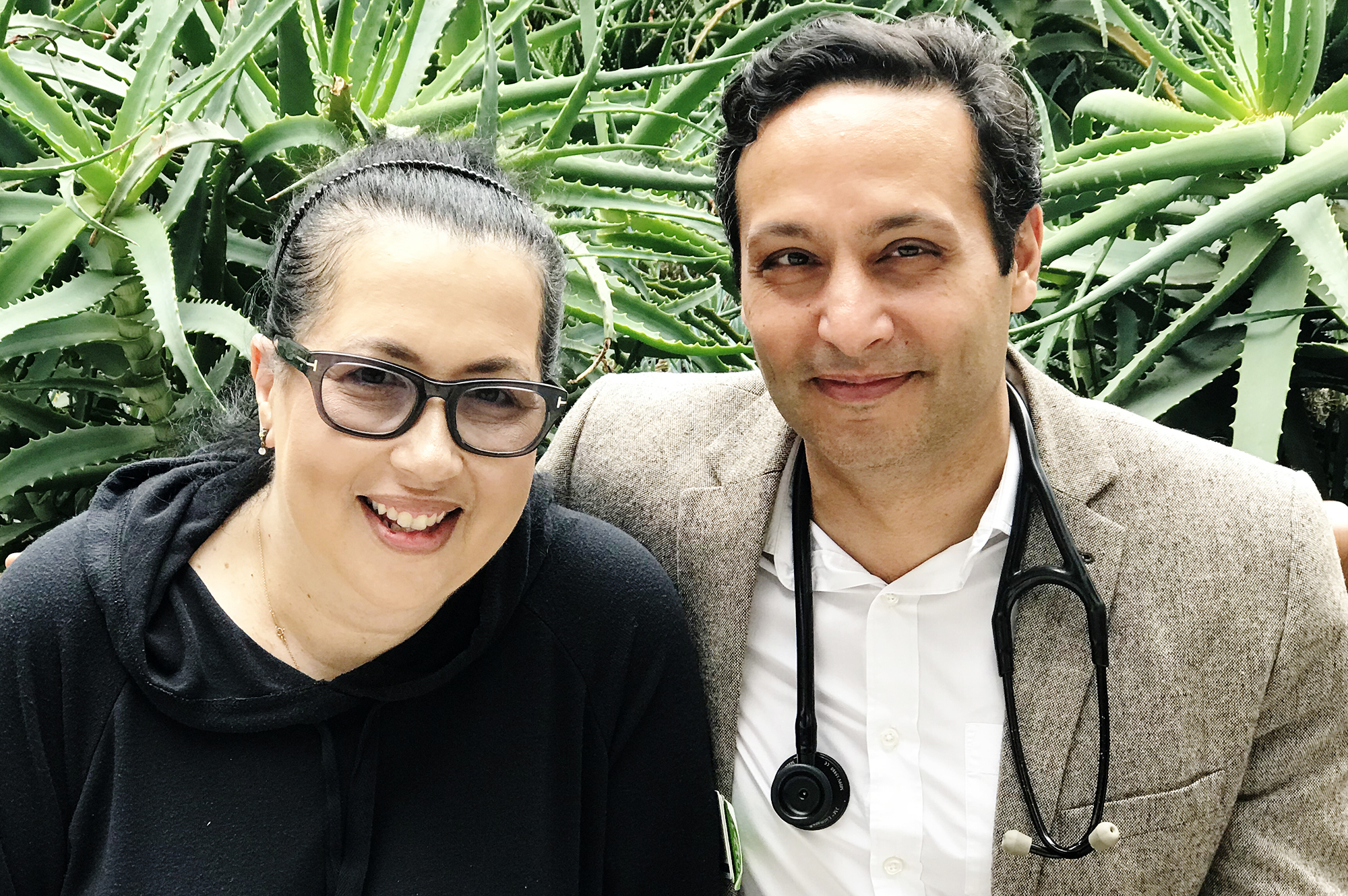 Lori Barker and Dr. Andrew Hendifar.