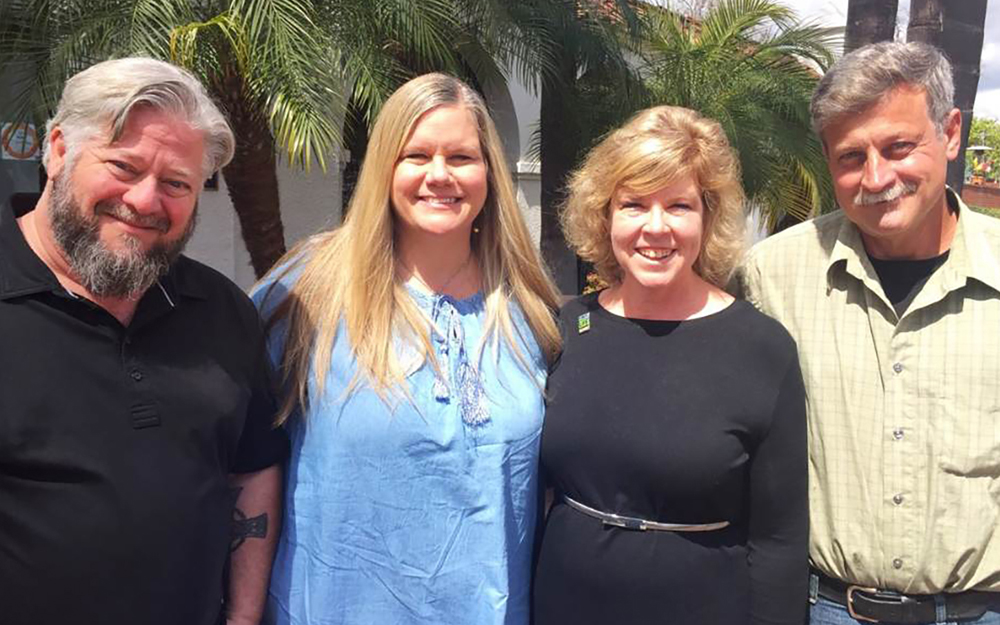 Dylan's parents, Dan and Dana Stump, with the recipient of Dylan's heart, Erika Heranic, and her husband, Jeff.