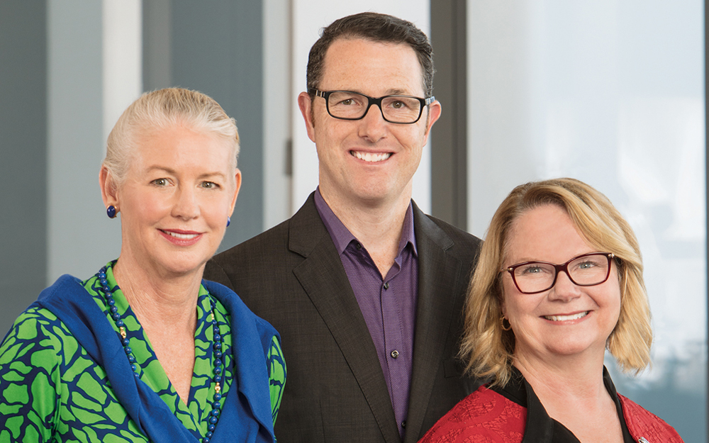 Dr. Noel Bairey Merz, Dr. Brennan Spiegel, and Jennifer Van Eyk, PhD, from Cedars-Sinai.