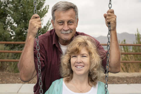 Erika Heranic with her husband, Jeff.