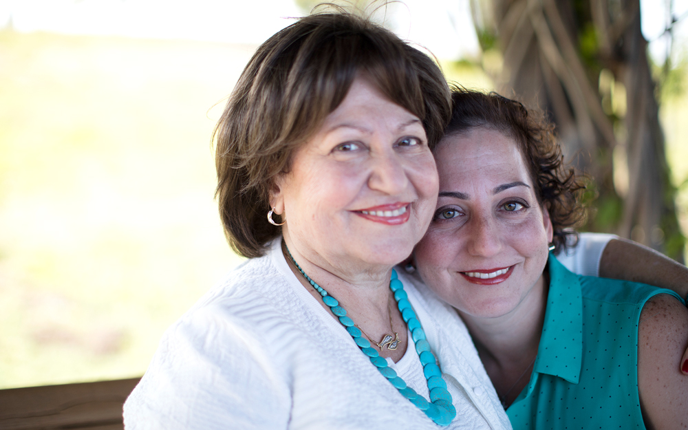 Ramela Abbamontian with her mother, Greta, who was also diagnosed with breast cancer three months after Abbamontian's last chemotherapy treatment.