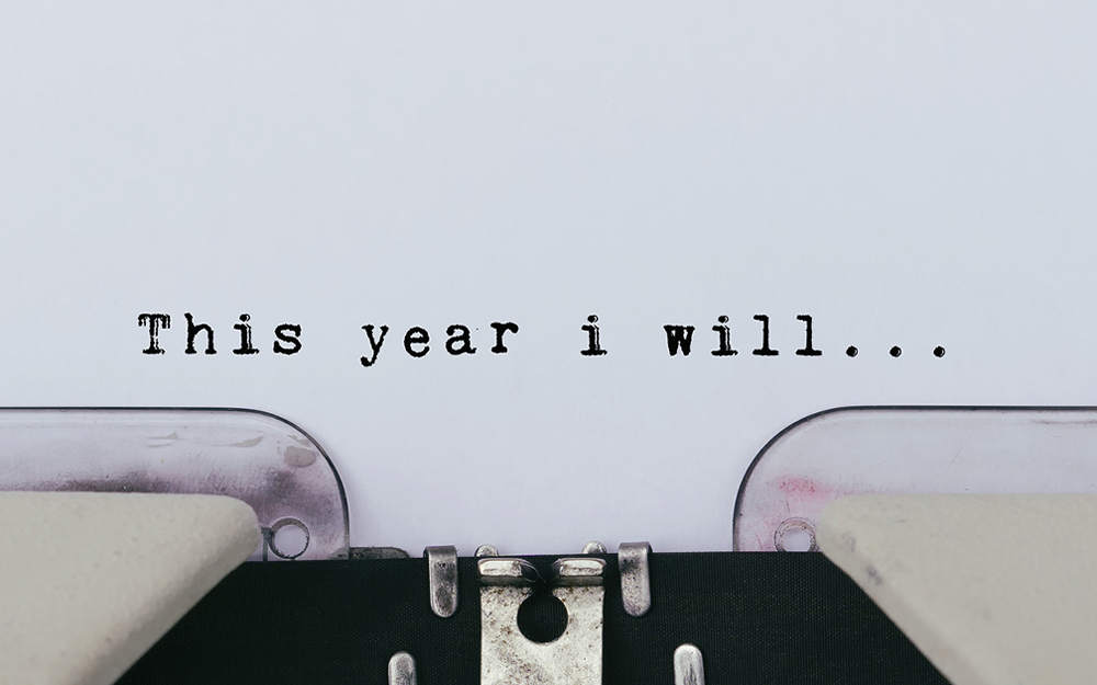 new year's, resolution, typewriter, vintage, 2019, Cedars-Sinai