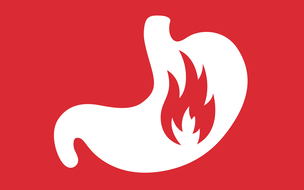 Illustration of stomach pain.