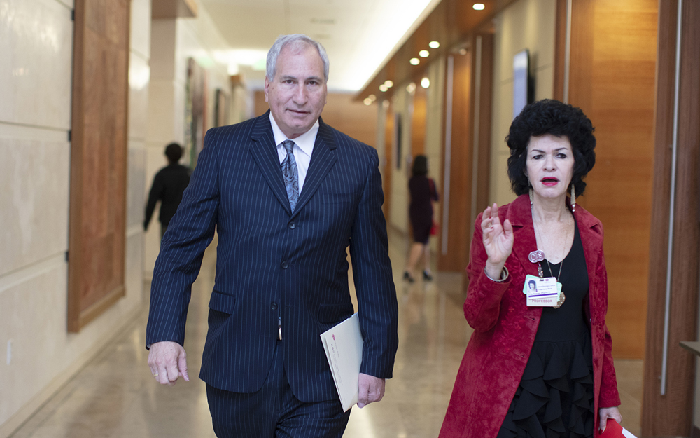 Rita Shane with California State Senator Jeff Stone in 2018.