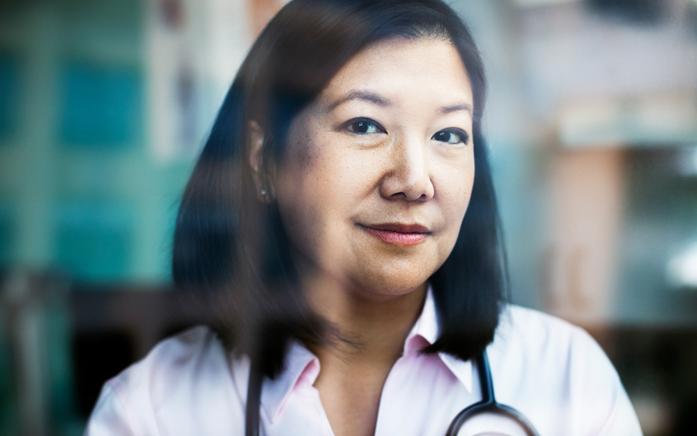 Asian woman doctor.