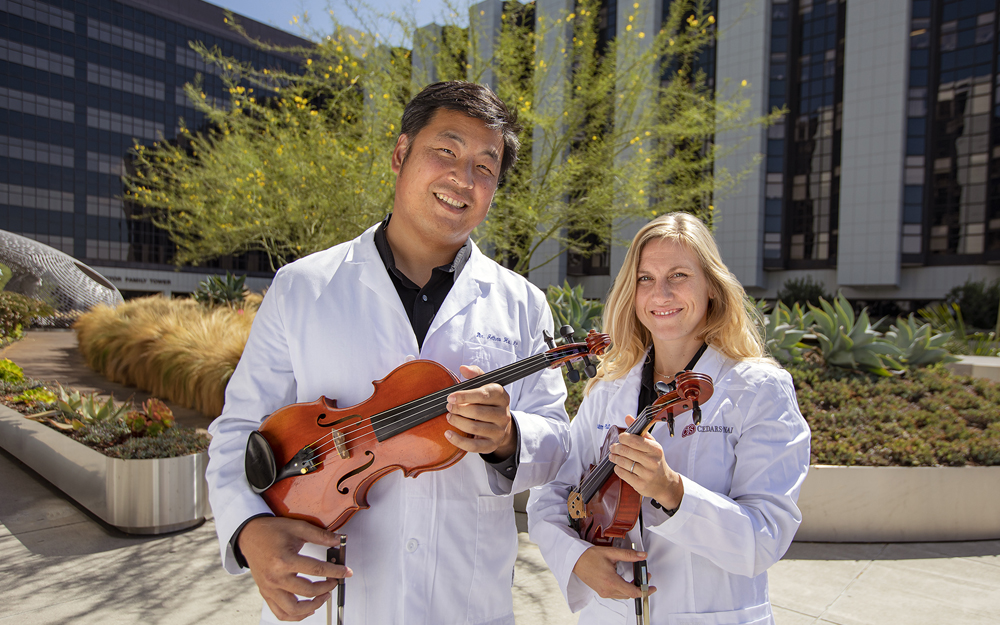 Cedars-Sinai, doctors, Gresham, Hu, Los Angeles Doctors Symphony Orchestra, violin, musicians