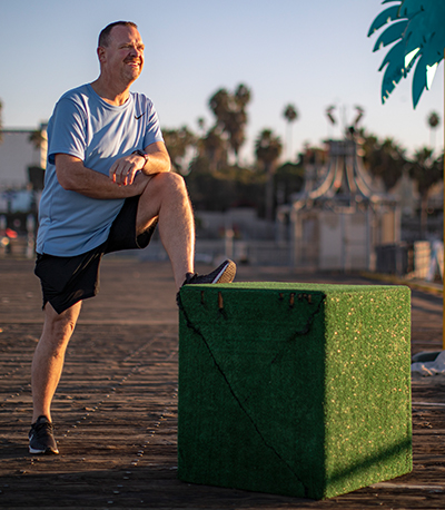 Bryan Wynn exercising after gastric bypass surgery at Cedars-Sinai.