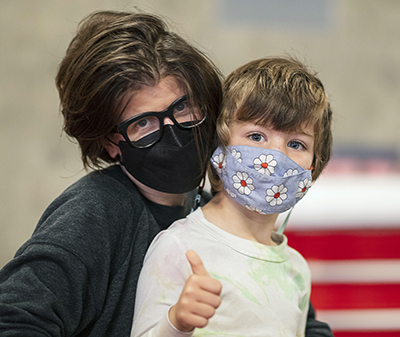 Michelle Jones and her son.