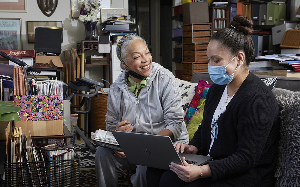 Community Health Worker Lesley Moreno makes home visits to Cedars-Sinai patients who need extra support. 