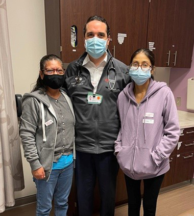 Dr. Reinaldo Rampolla  at Cedars-Sinai with patients.