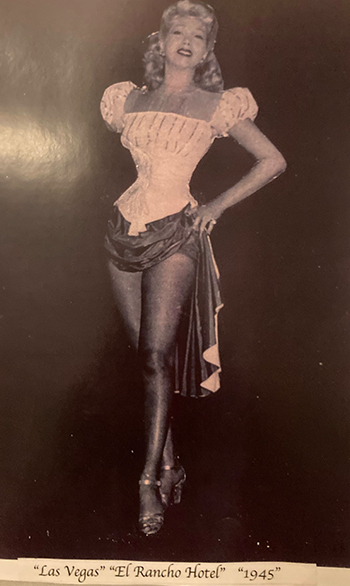 Janet Kellman as a dancer at the El Ranch Vegas in the 1940s