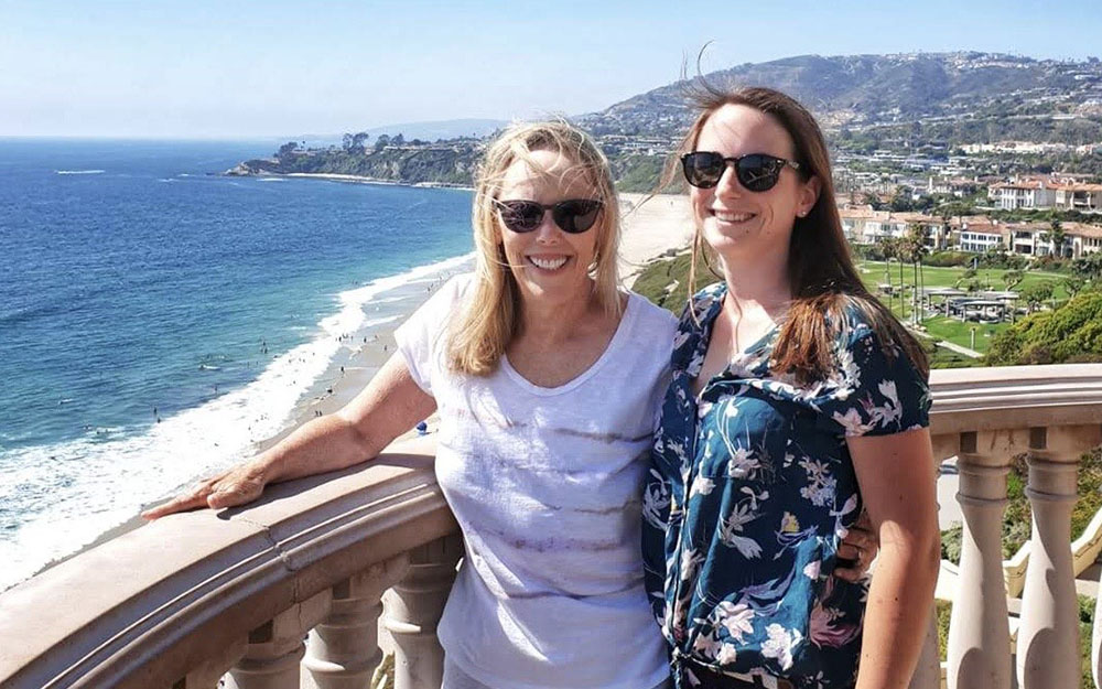 Christy Canin enjoys a sunny day with her bone marrow donor Aline Muske in Dana Point.