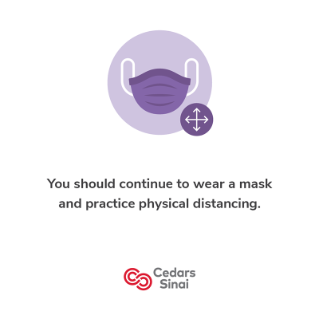 Cedars-Sinai COVID-19 masking infographic.