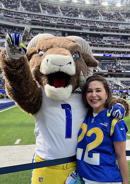 Breast cancer survivor Marjan DiPiazza was one of 11 honorees recognized at the Los Angeles Rams’ 2022 Crucial Catch game. The annual event is focused on early detection and reducing one’s risk of cancer.