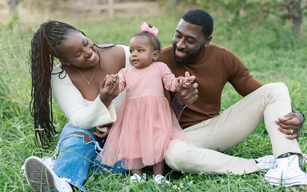 As a newborn, Savannah Spio was diagnosed with sickle cell disease, a condition that requires lifelong care. Her parents, Lillian and Justin, sought out treatment for Savannah at Cedars-Sinai. Photo credit: Ashley Walker Photography