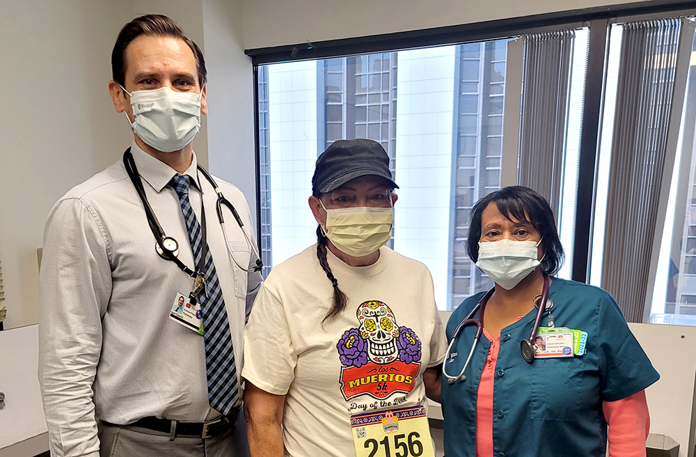 Cedars-Sinai Lung Transplant patient Toni Perez with Dr. Reinaldo Rampolla.