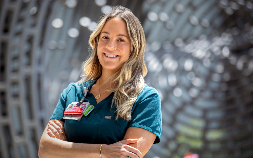 Cedars-Sinai Maternal-Fetal Care nurse Brittany Pontiero.