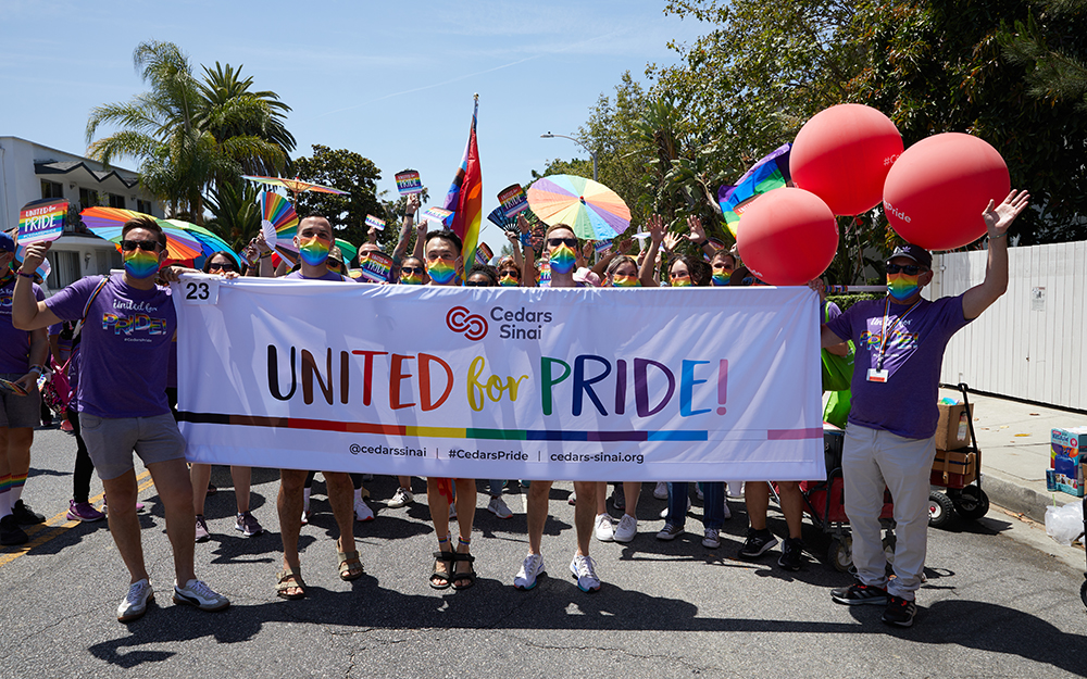 Cedars-Sinai employees at the Pride Parade