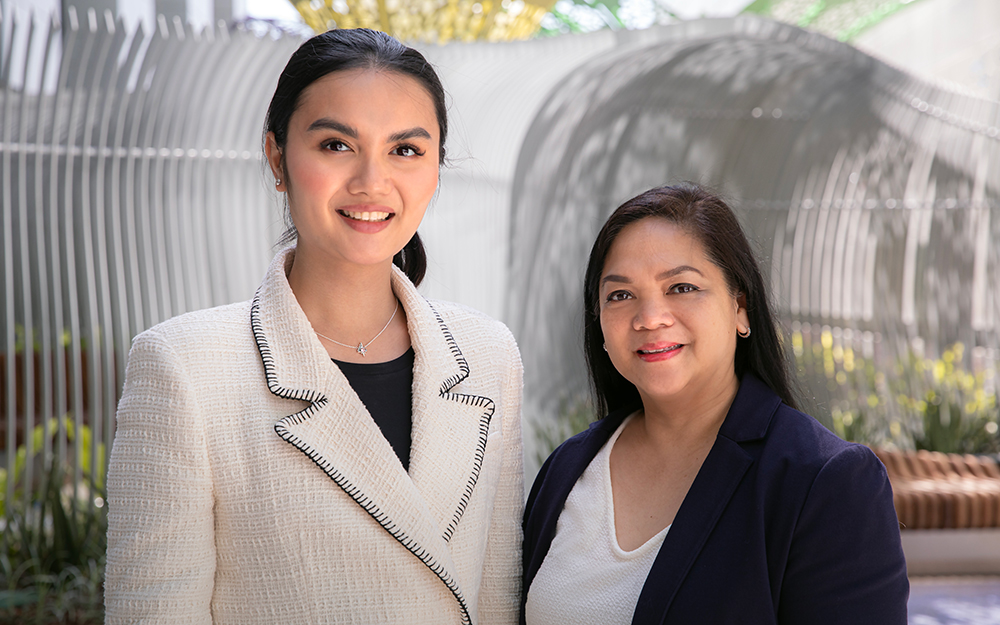 Nico Olalia and Kathleen Burgner, who leads the Diversity Equity and Inclusion Transition to Practice Program