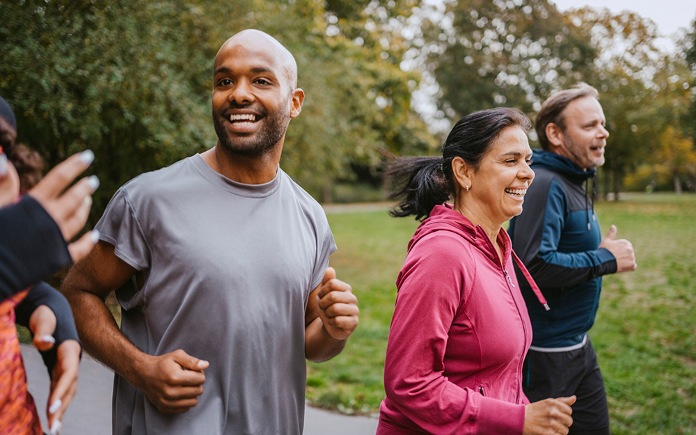 Group of people jogging