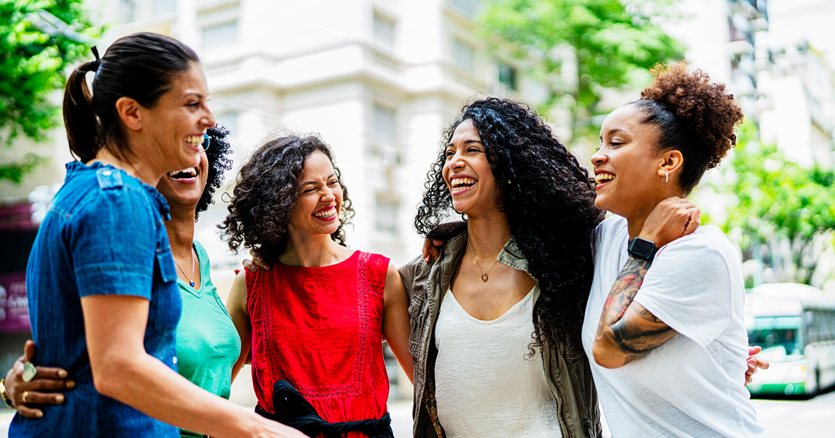 Laughing women in their 30s