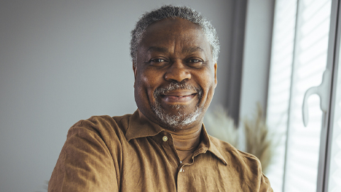 African American Senior Man at home Portrait
