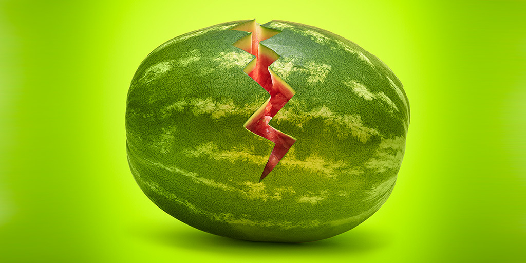 Photo of a watermelon by Clint Blowers.