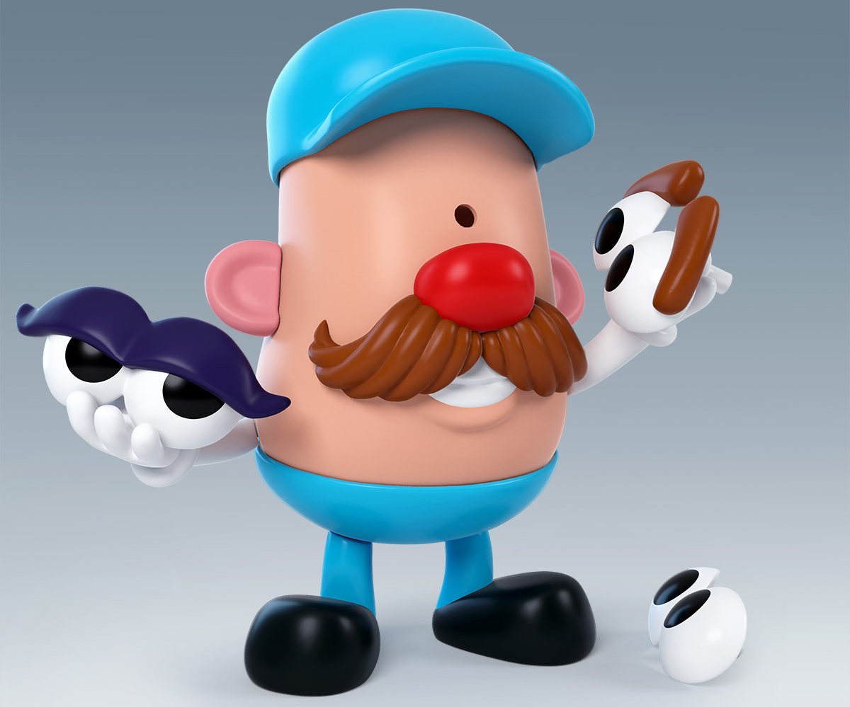 A digital illustration of Mr. Potato head by Bigshot Toyworks.
