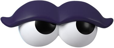 Mr. Potato's eyes.