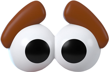 Mr. Potato's eyes.