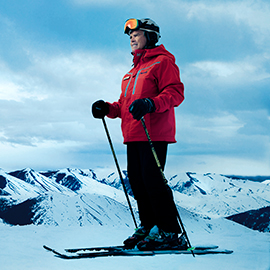Man skiing.