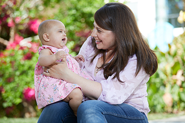 Melissa Salama and baby Ruby.