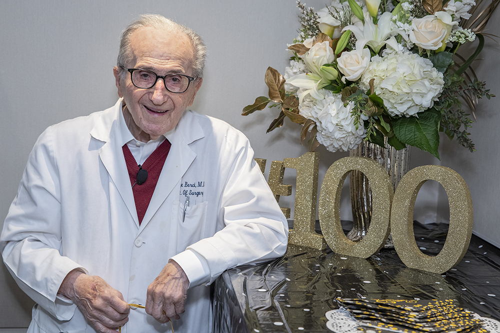 Dr. George Berci, in 2020, during his 100th birthday.