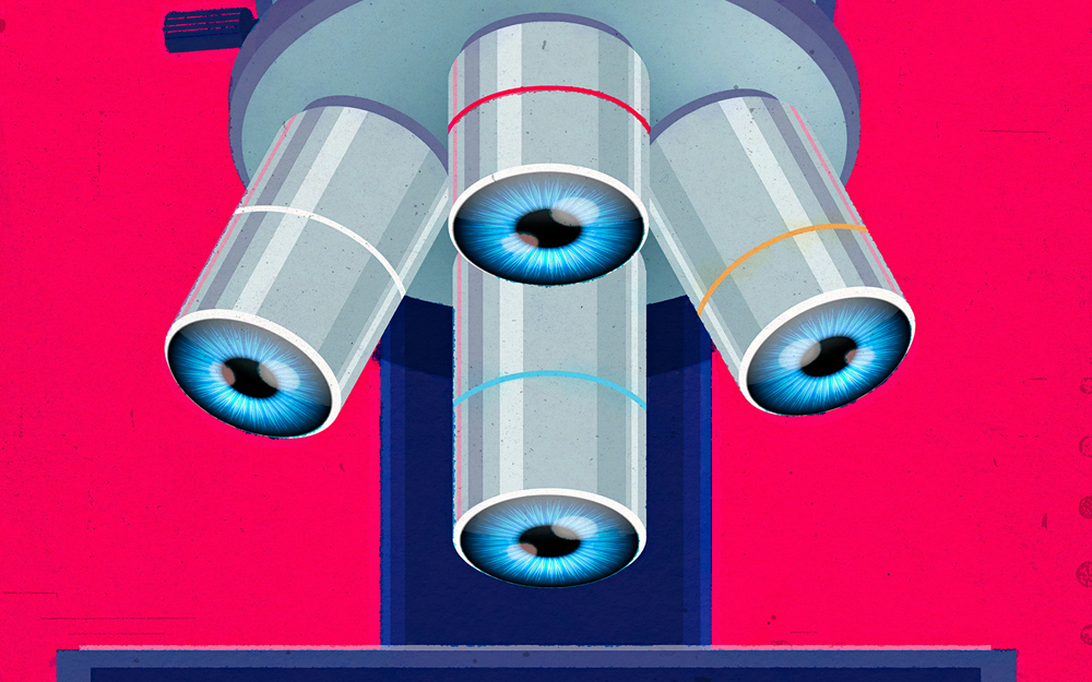 Illustration of a microscope.
