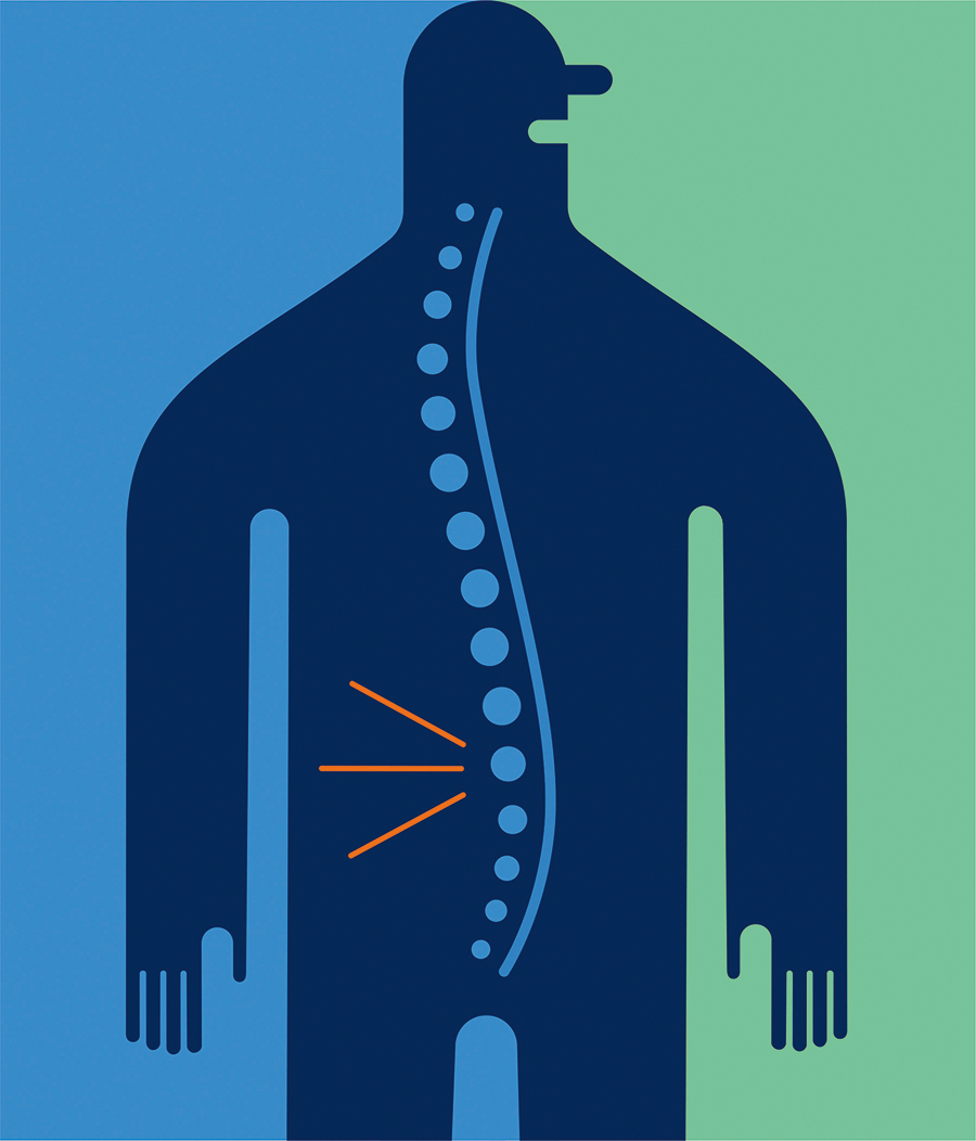 An illustration of how machine-learning algorithms to predict postsurgical spine pain.