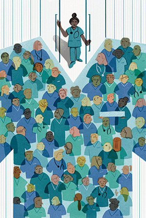 Graphic of diverse group of healthcare workers