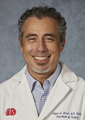 Cedars-Siani Minimally Invasive and GI Surgery Chief, Miguel A. Burch, MD.