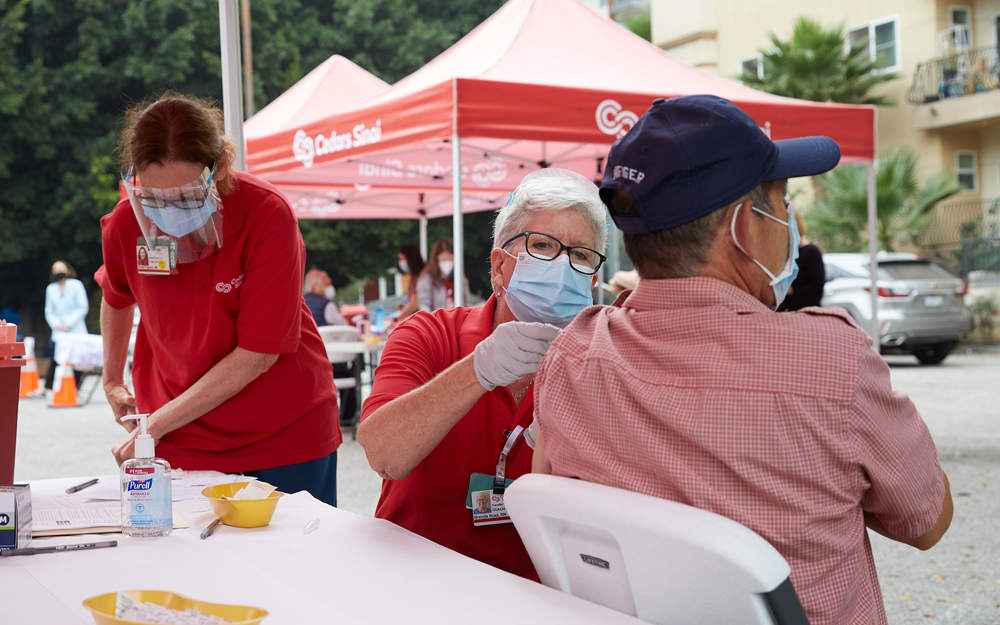 Cedars-Sinai Builds Coalition to Vaccinate Vulnerable Angelenos teaser image