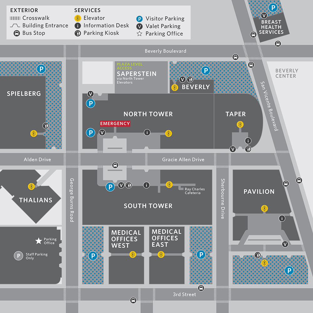 Cedars-Sinai Medical Center Campus Map and Parking