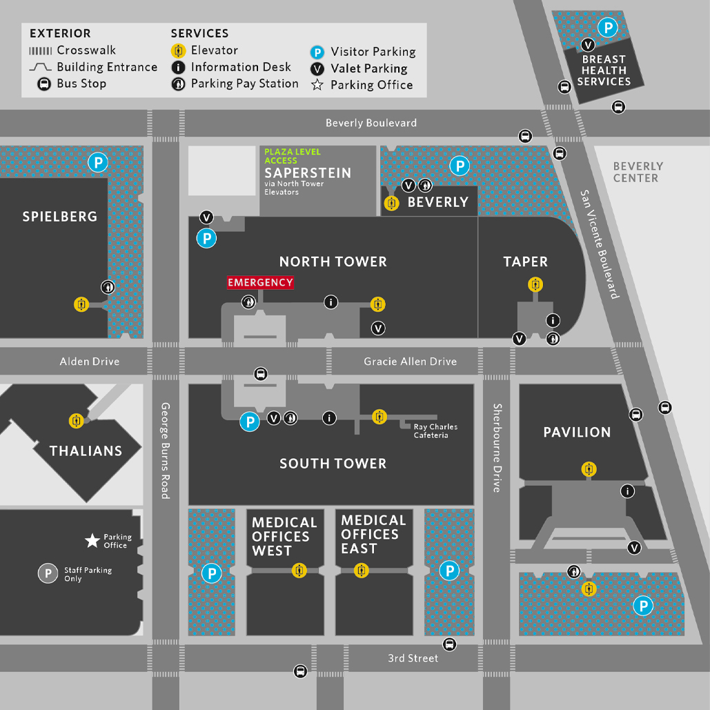 Beverly Center Store Directory Map Guide -  