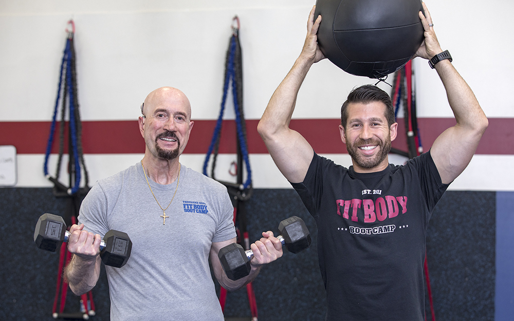 Albert Parisi working out.